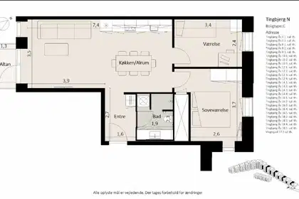 Visual presentation of the listing