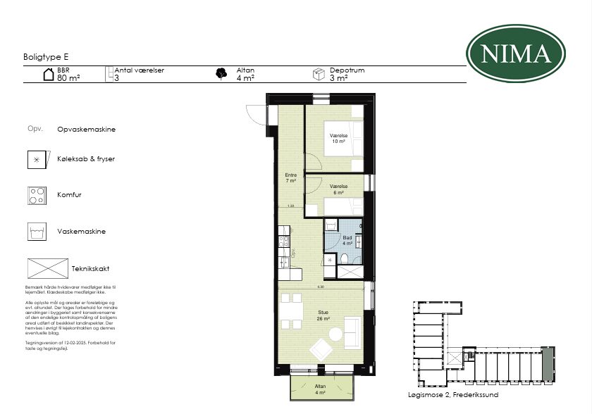 Visual presentation of the listing