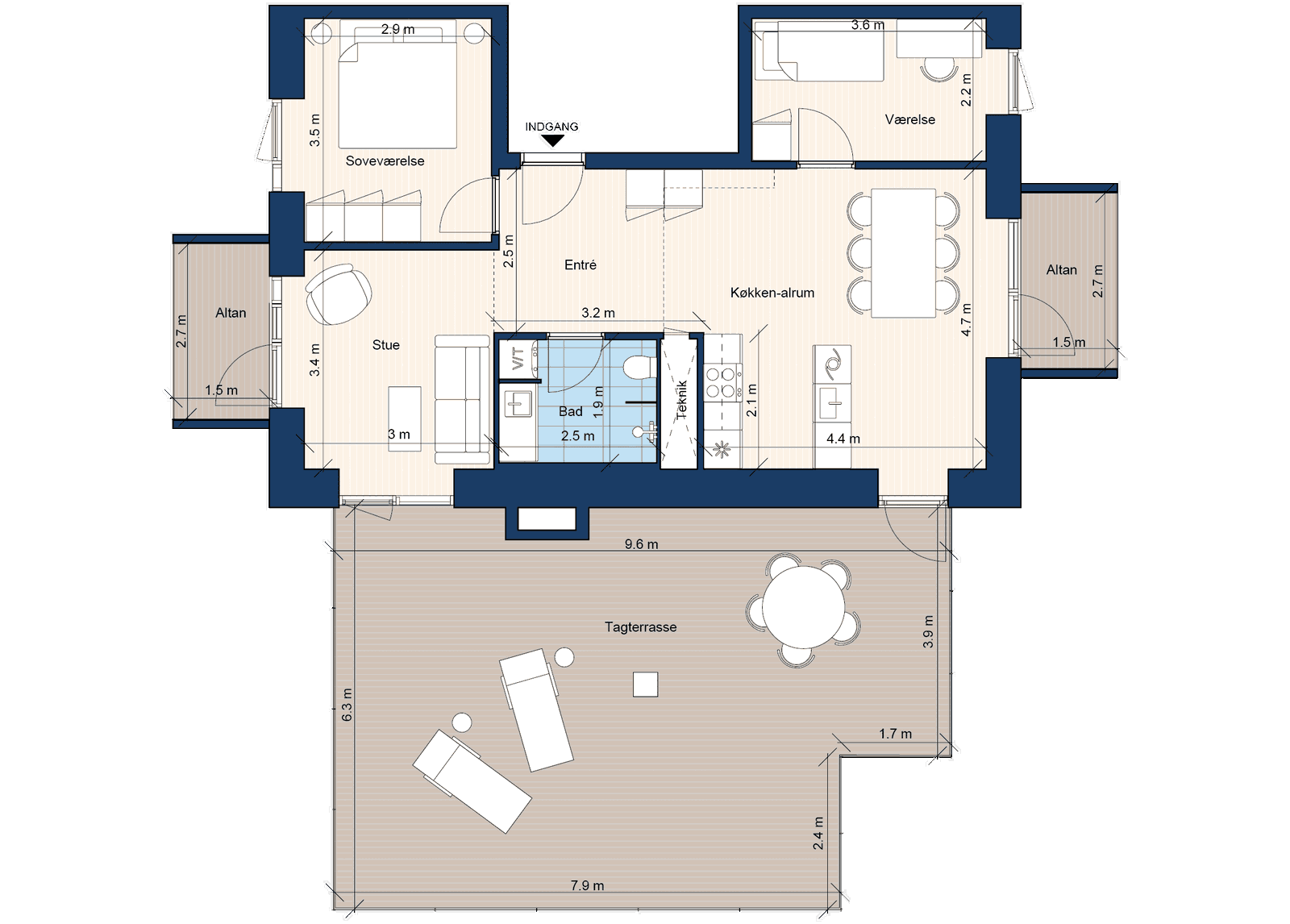 Visual presentation of the listing