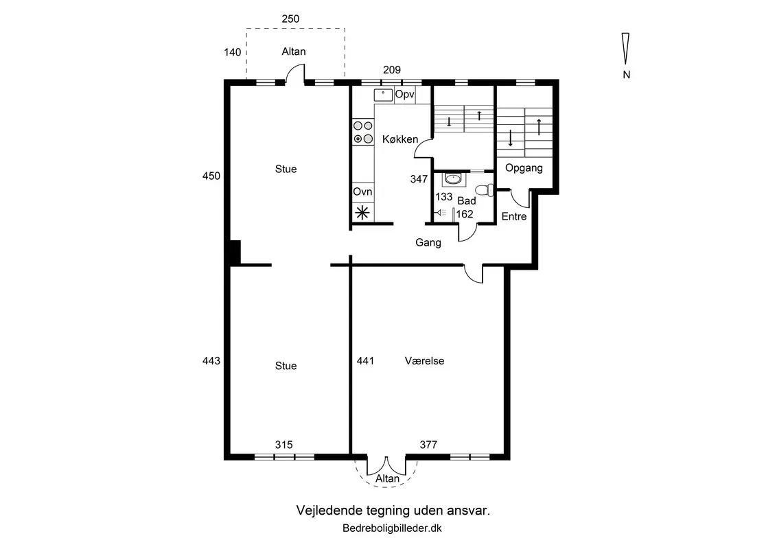 Visual presentation of the listing