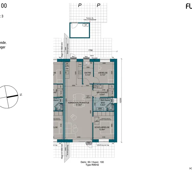 townhouse Bright 3-Room Terraced House with Garden and Terraces