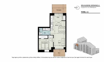 Moderne og praktisk 2 vær. med vestvendt altan - Grusgraven, Bagsværd - 1