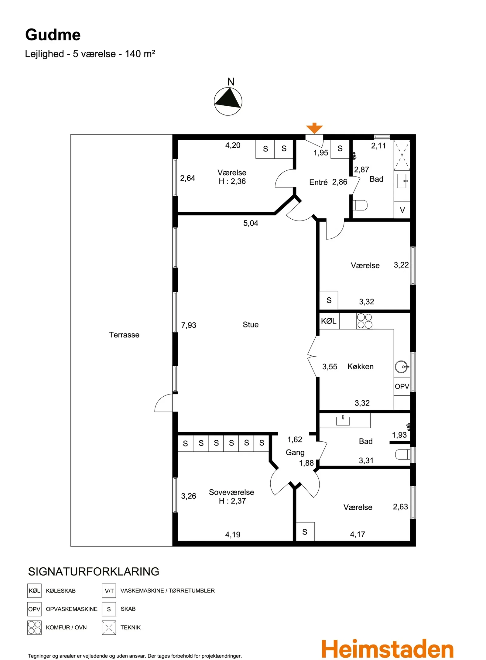 Visual presentation of the listing