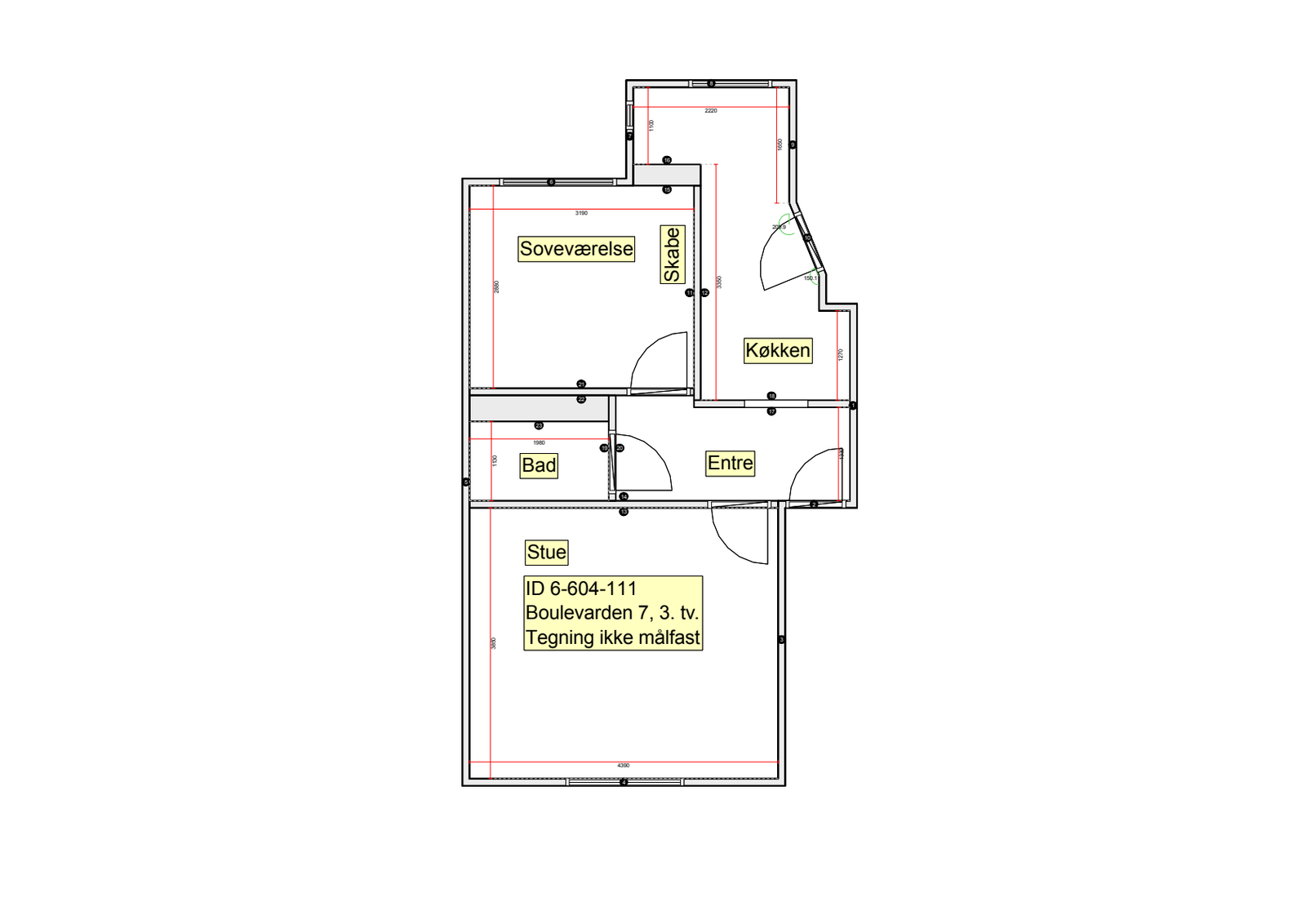Visual presentation of the listing