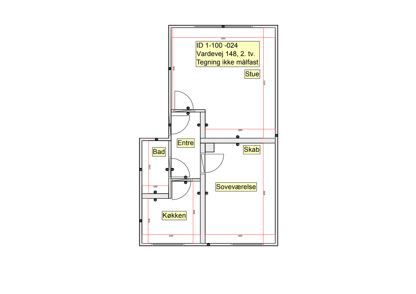 Visual presentation of the listing