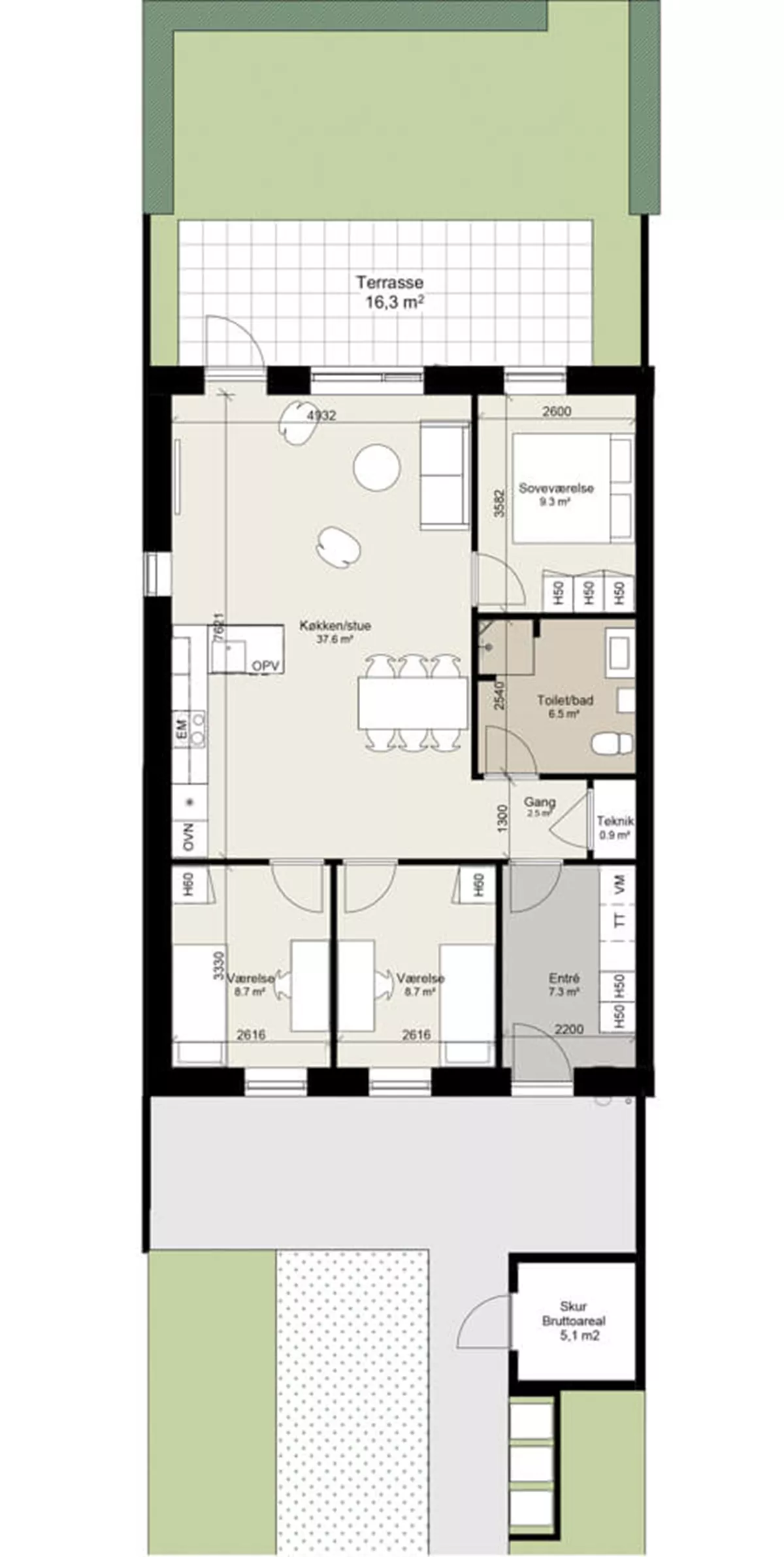 Visual presentation of the listing