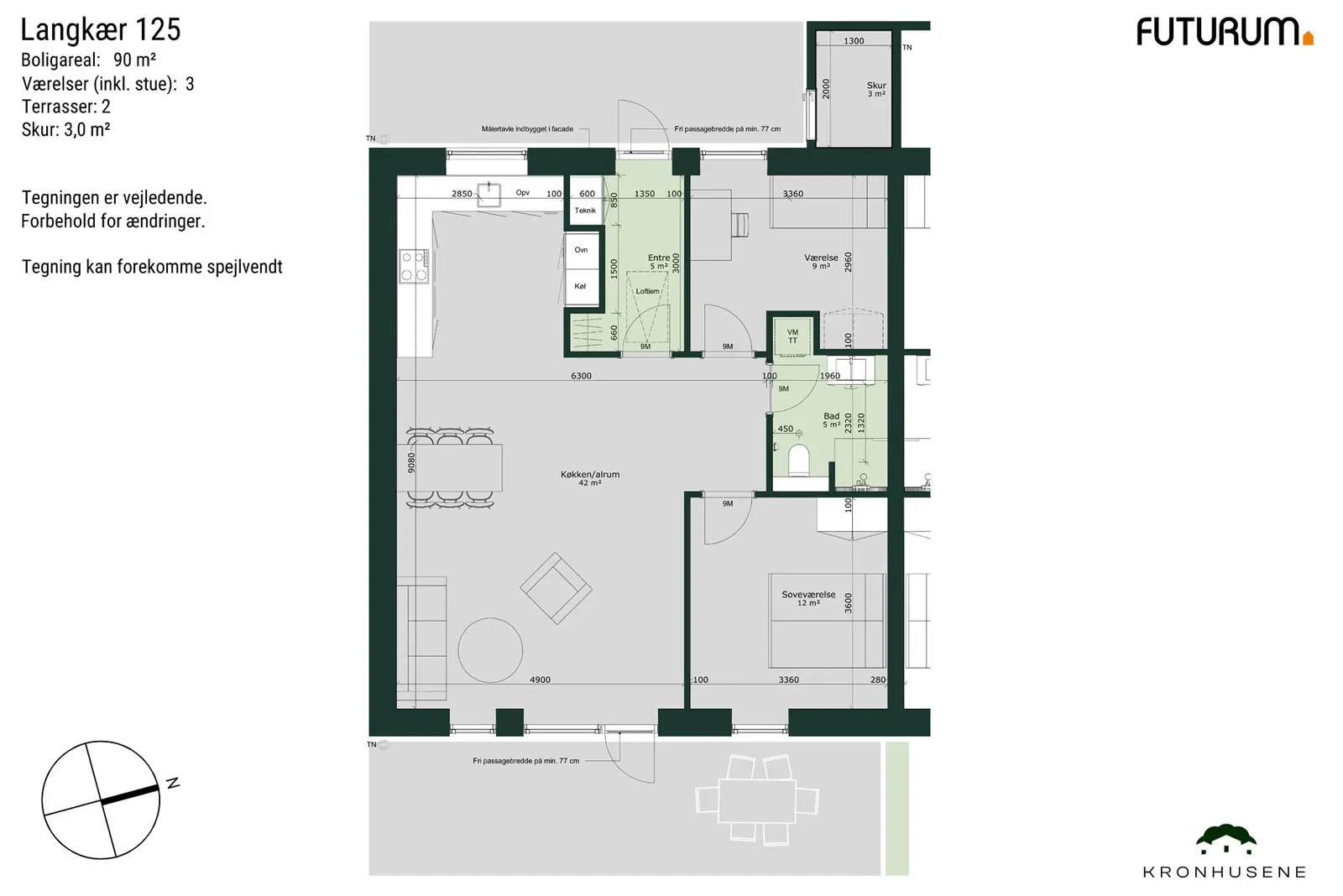 Visual presentation of the listing