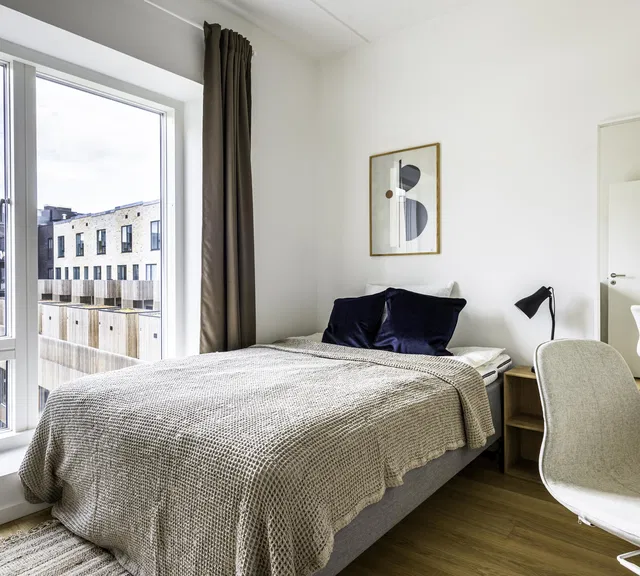 room Enkeltværelse med eget bad på Sluseholmen