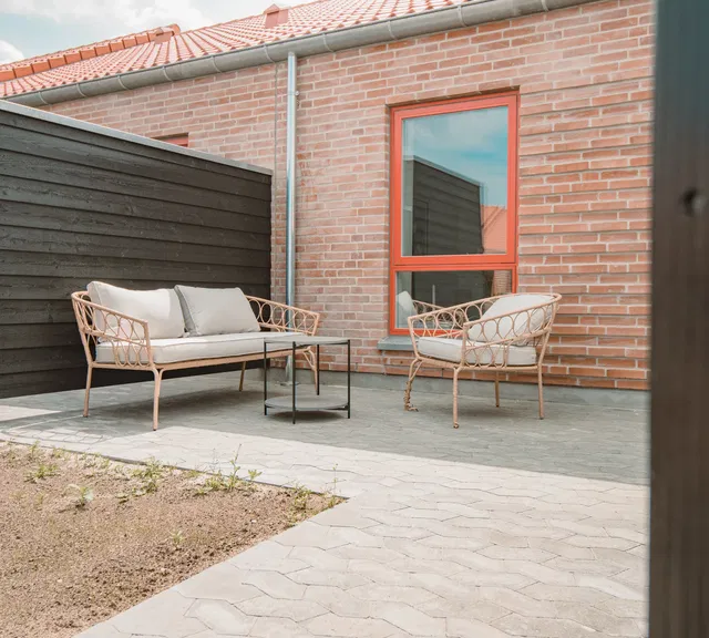 townhouse Lyst rækkehus med terrasse og udsigt i Sejling