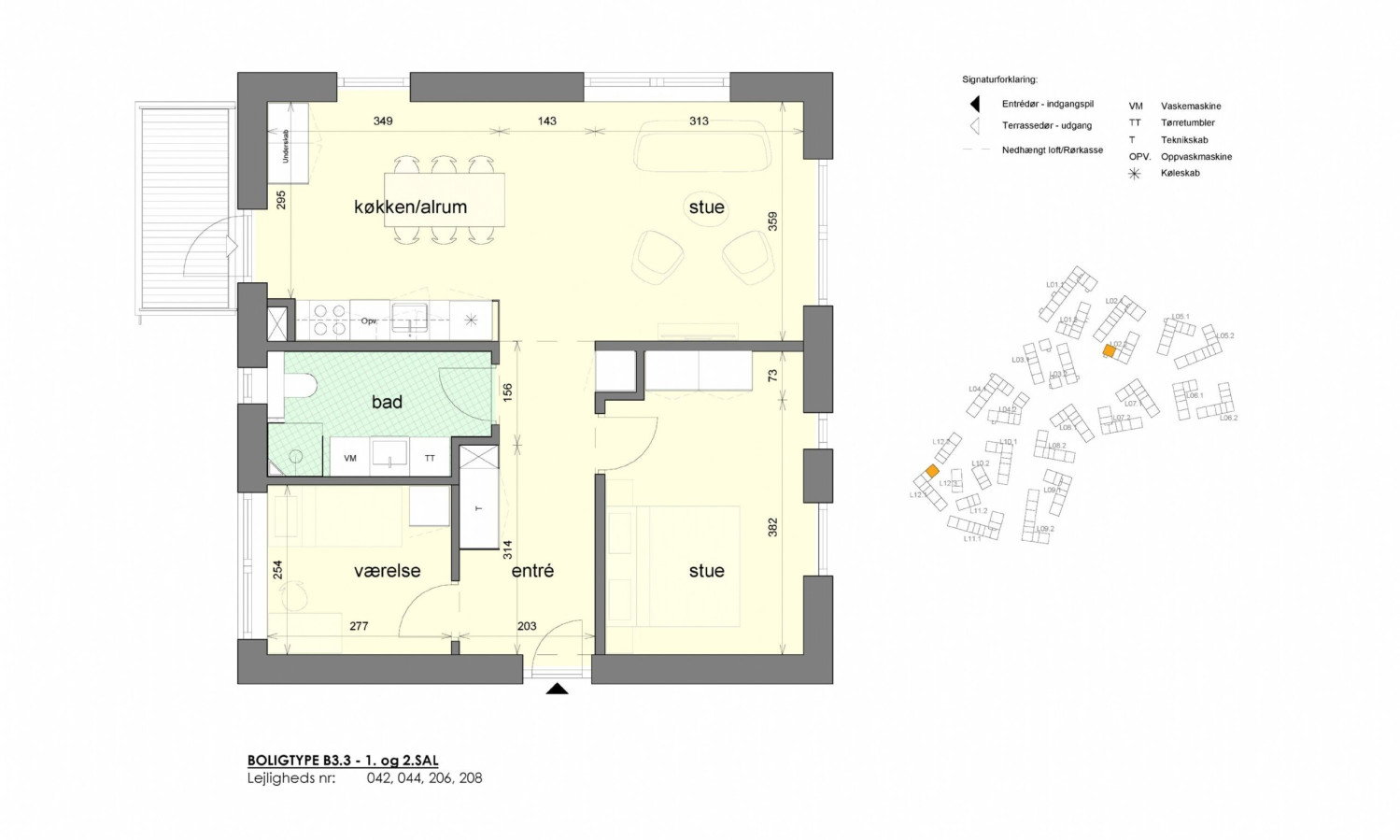 Visual presentation of the listing
