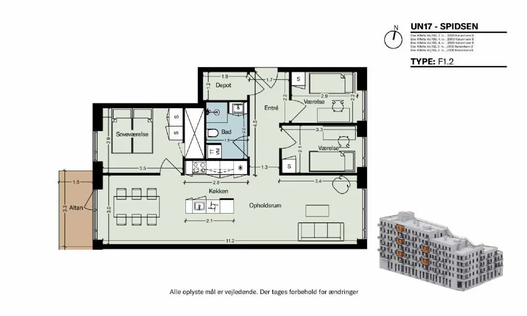 Visual presentation of the listing