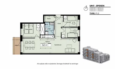 UN17 Spidsen - 4 vær. familiebolig med fantastisk udsigt til Kalvebod Fælled - Else Alfelts Vej, København S - 1