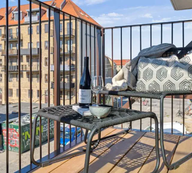 apartment Møntmesterhus – Beautiful 2-room apartment with balcony and several shared rooftop terraces