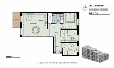 UN17 Spidsen - 4 vær. familiebolig eller delevenlig bolig med fantastisk udsigt til Kalvebod Fælled - Else Alfelts Vej, København S - 1