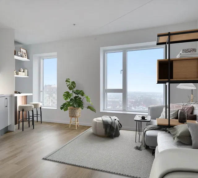apartment 1-værelsesbolig med adgang til fælles tagterrasse