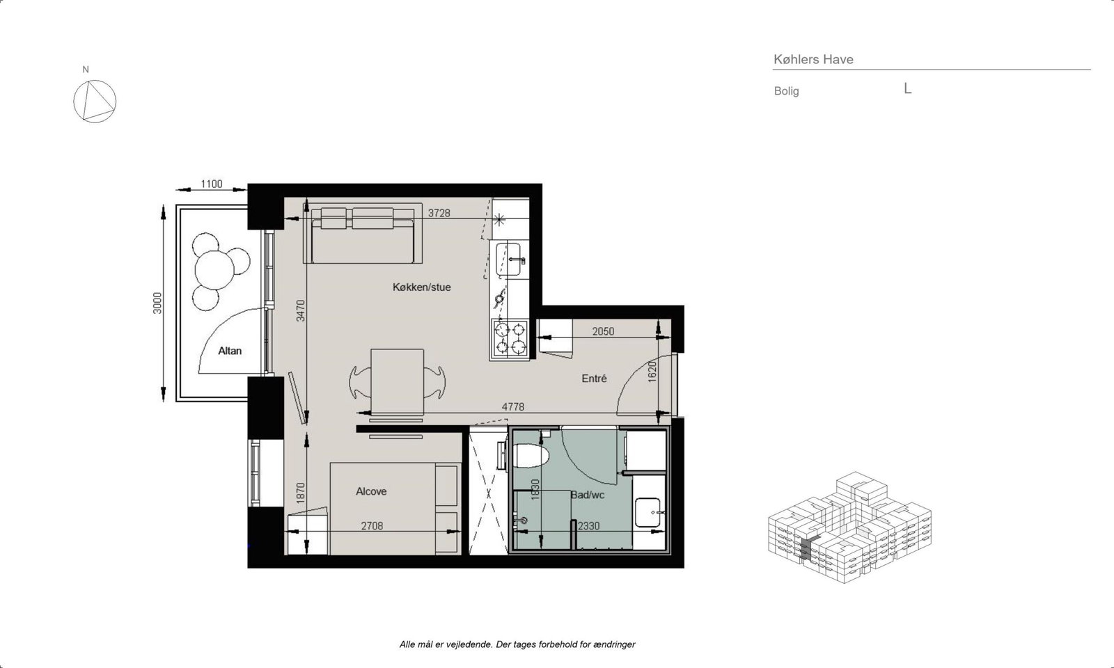 Visual presentation of the listing