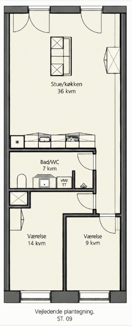 Newly built apartment available December 1 in Odense C - Asylgade, Odense C - 1