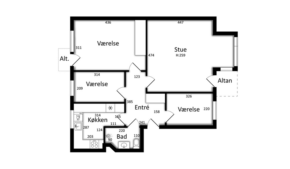 Visual presentation of the listing