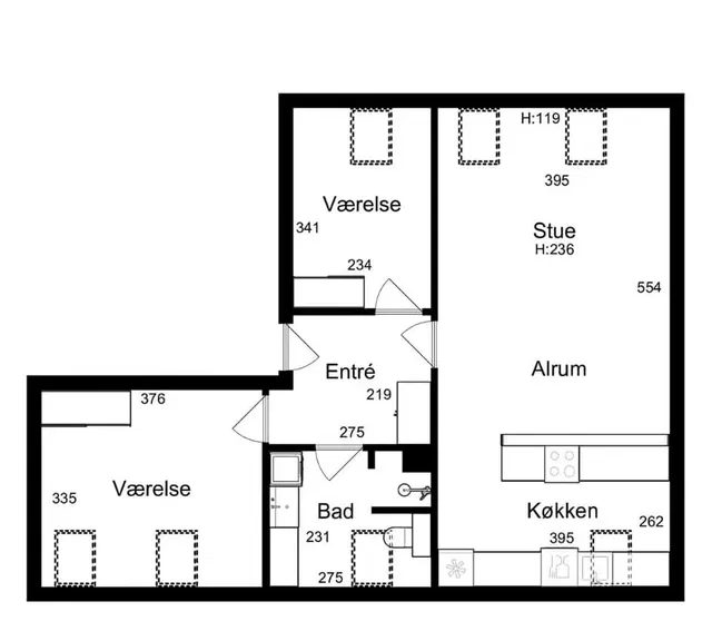apartment Velindrettet lejlighed med parkering i Nørresundby