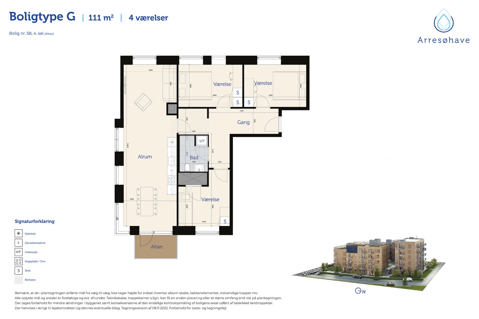 Visual presentation of the listing