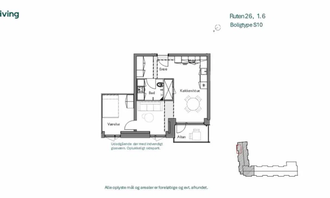 Visual presentation of the listing