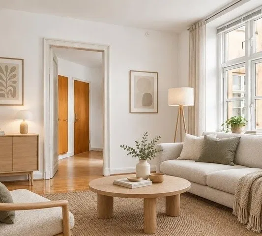 apartment Lys 2-værelses med separat køkken og flisebadeværelse