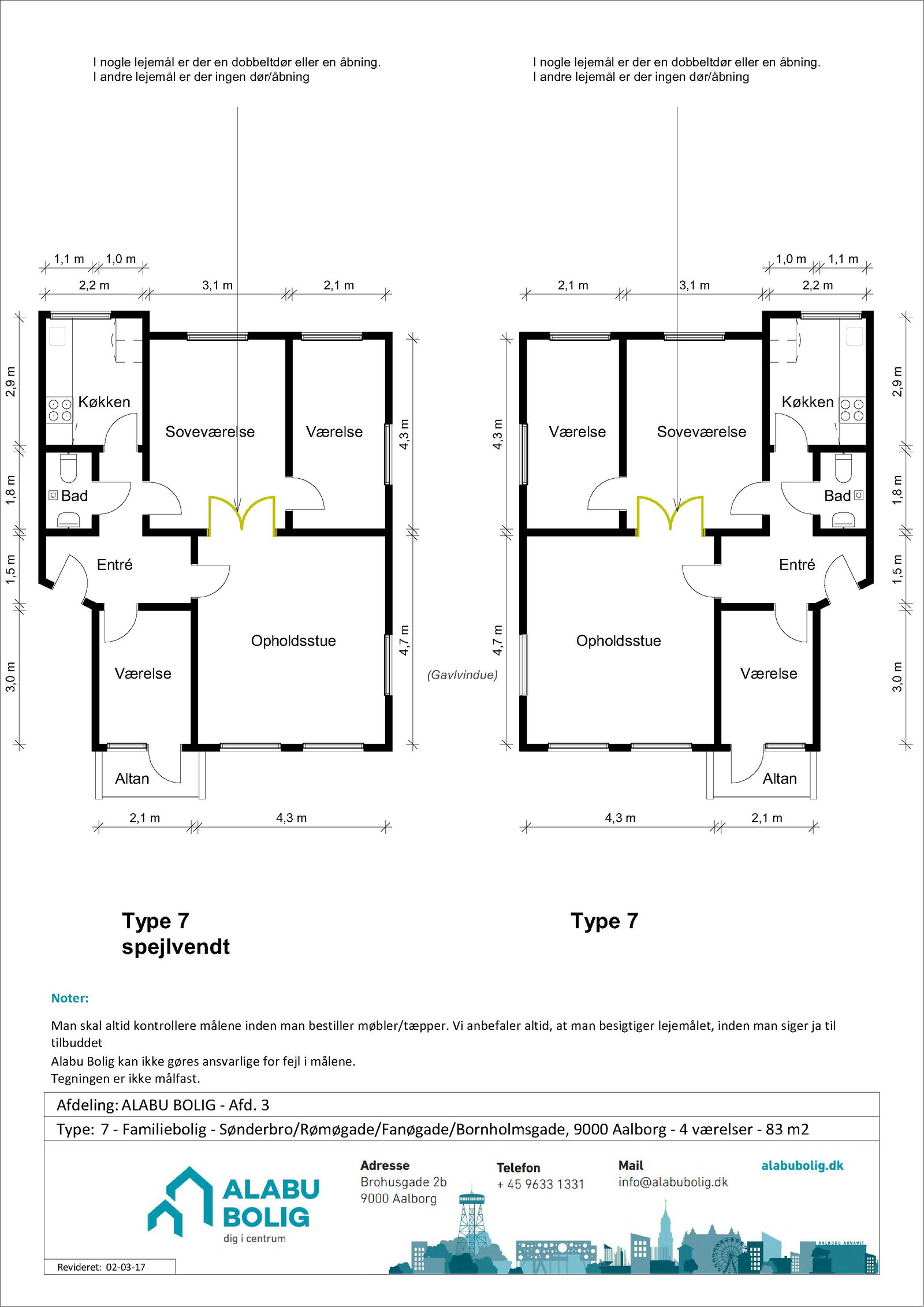 Visual presentation of the listing