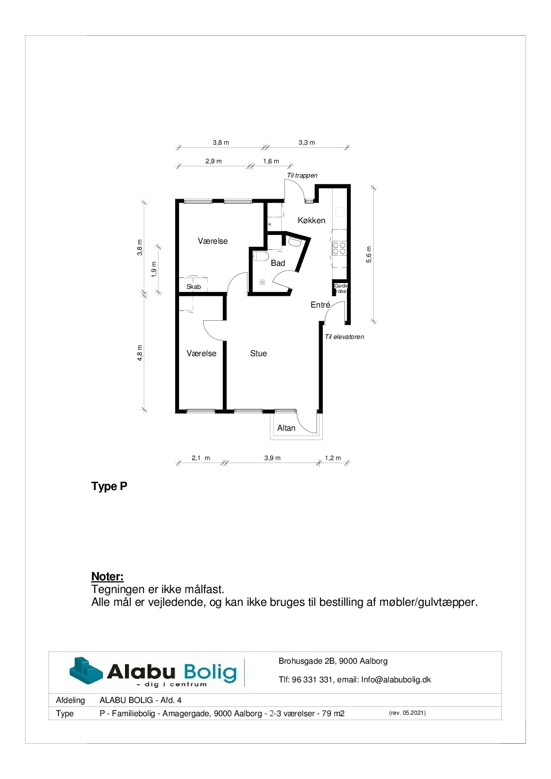Visual presentation of the listing