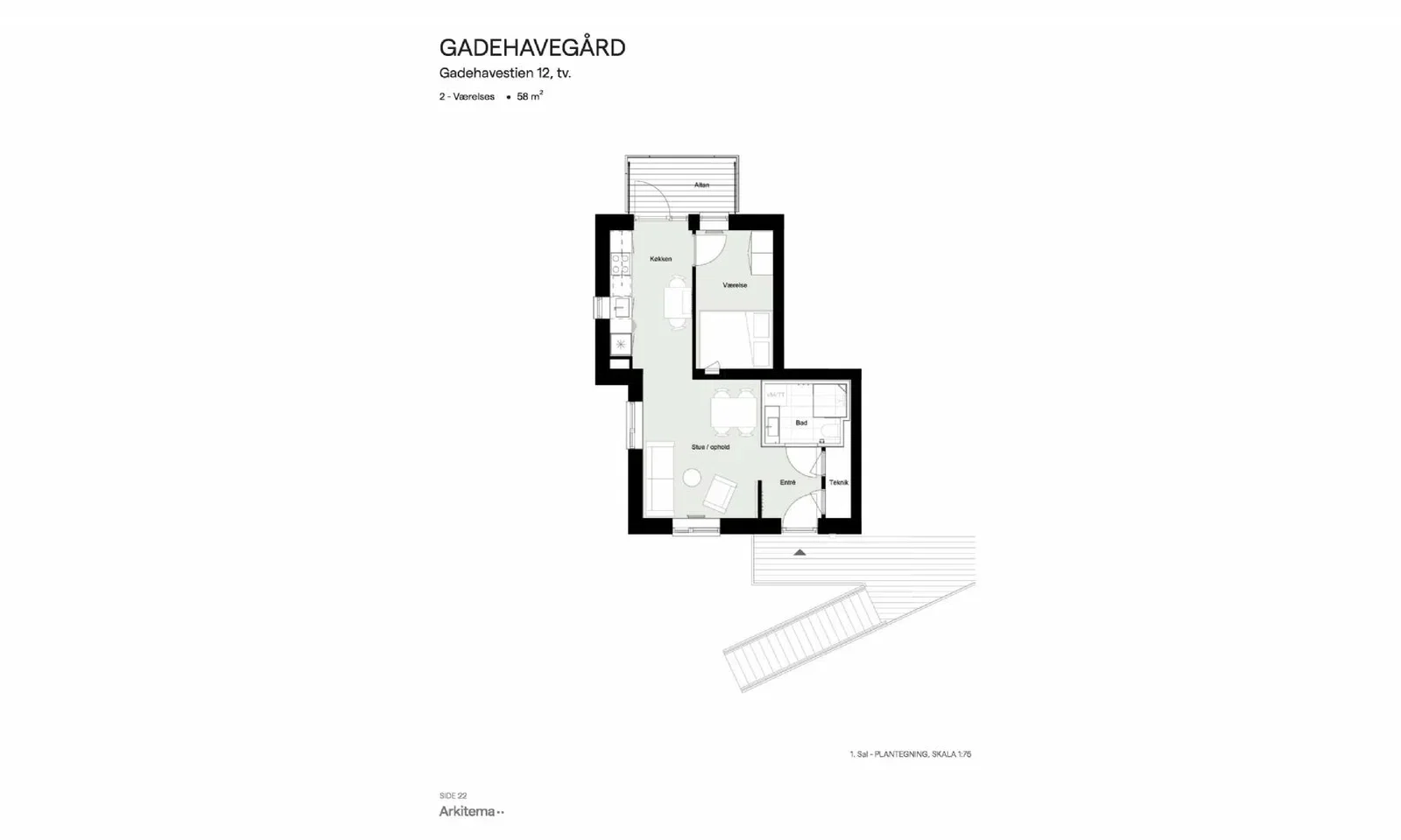 Visual presentation of the listing