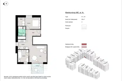 Visual presentation of the listing