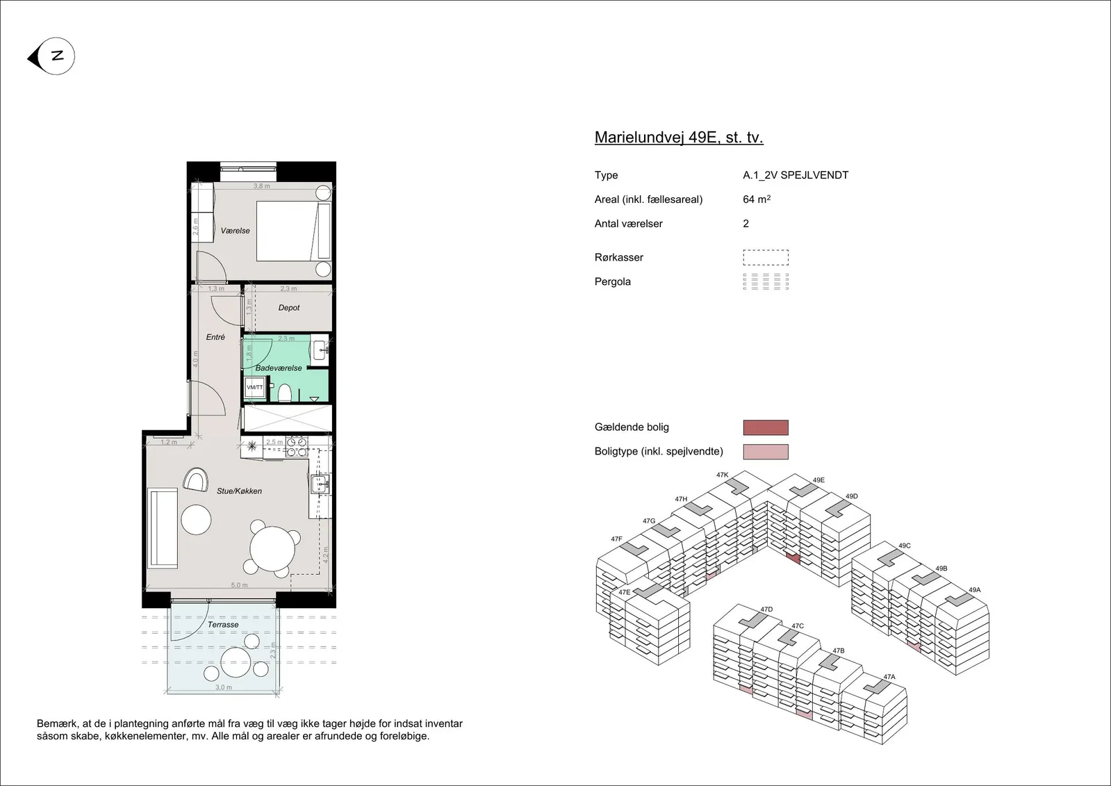 Visual presentation of the listing