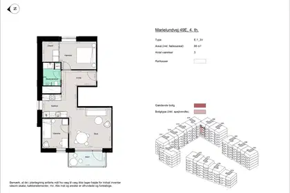 Visual presentation of the listing