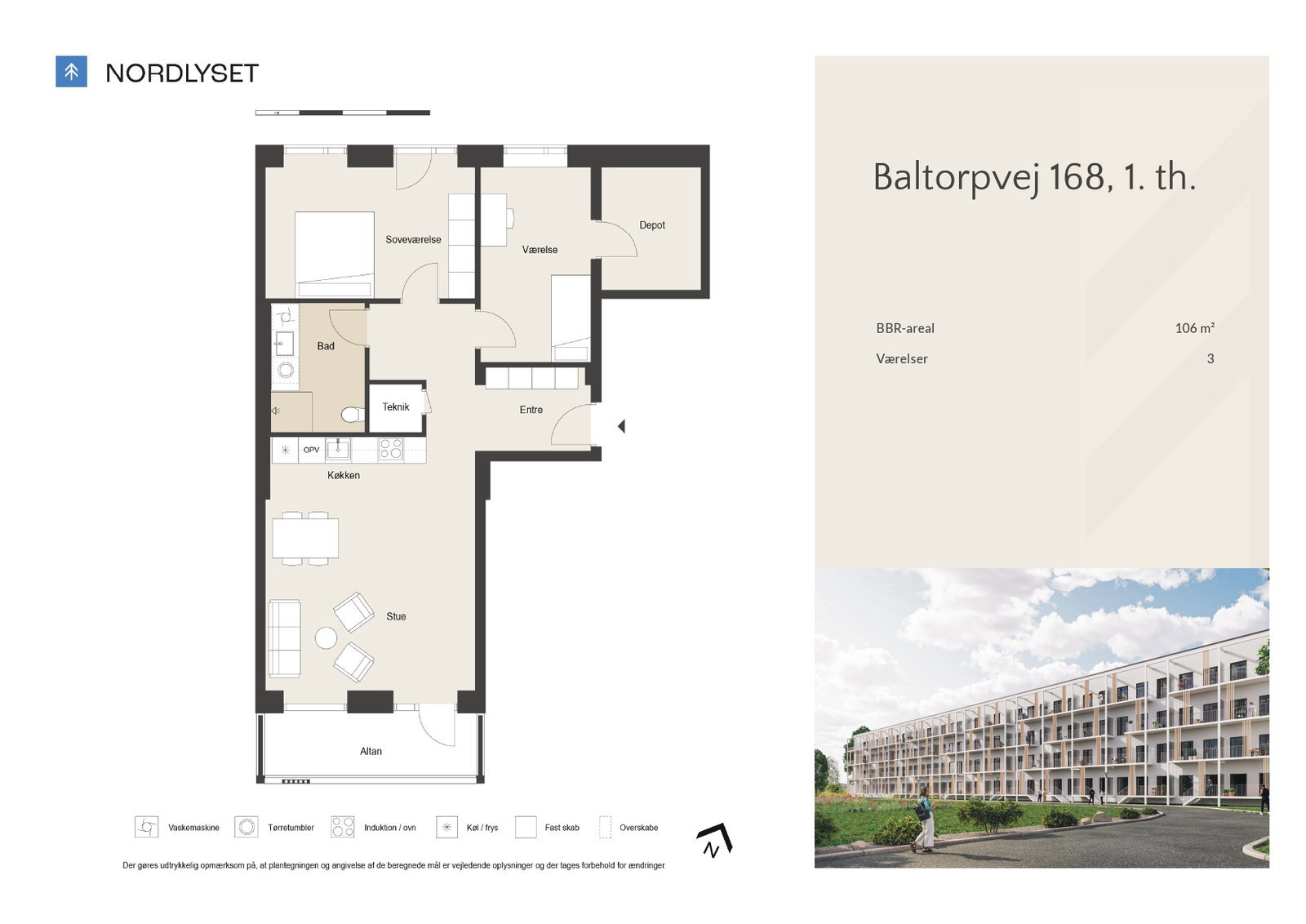 Visual presentation of the listing