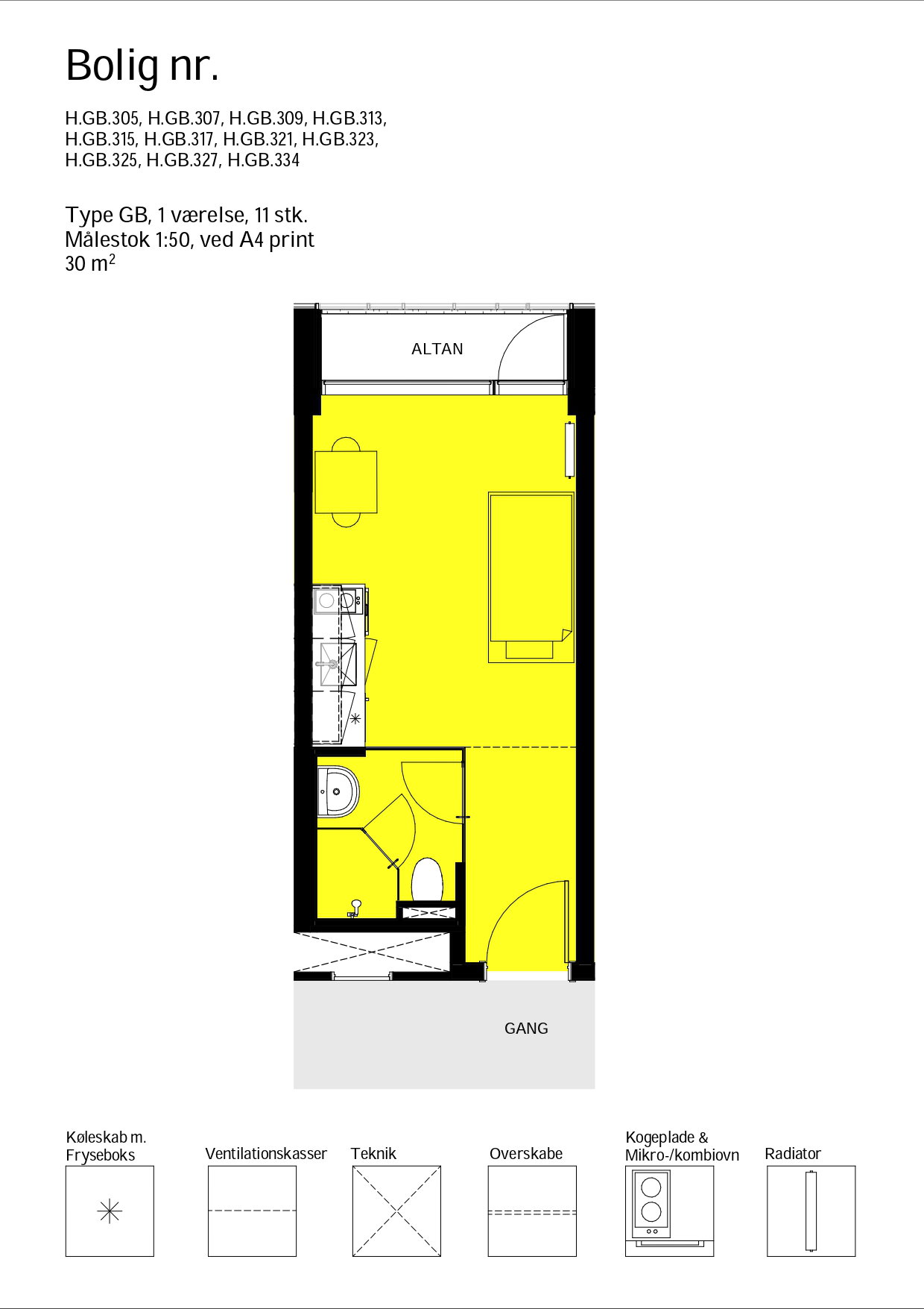 Visual presentation of the listing