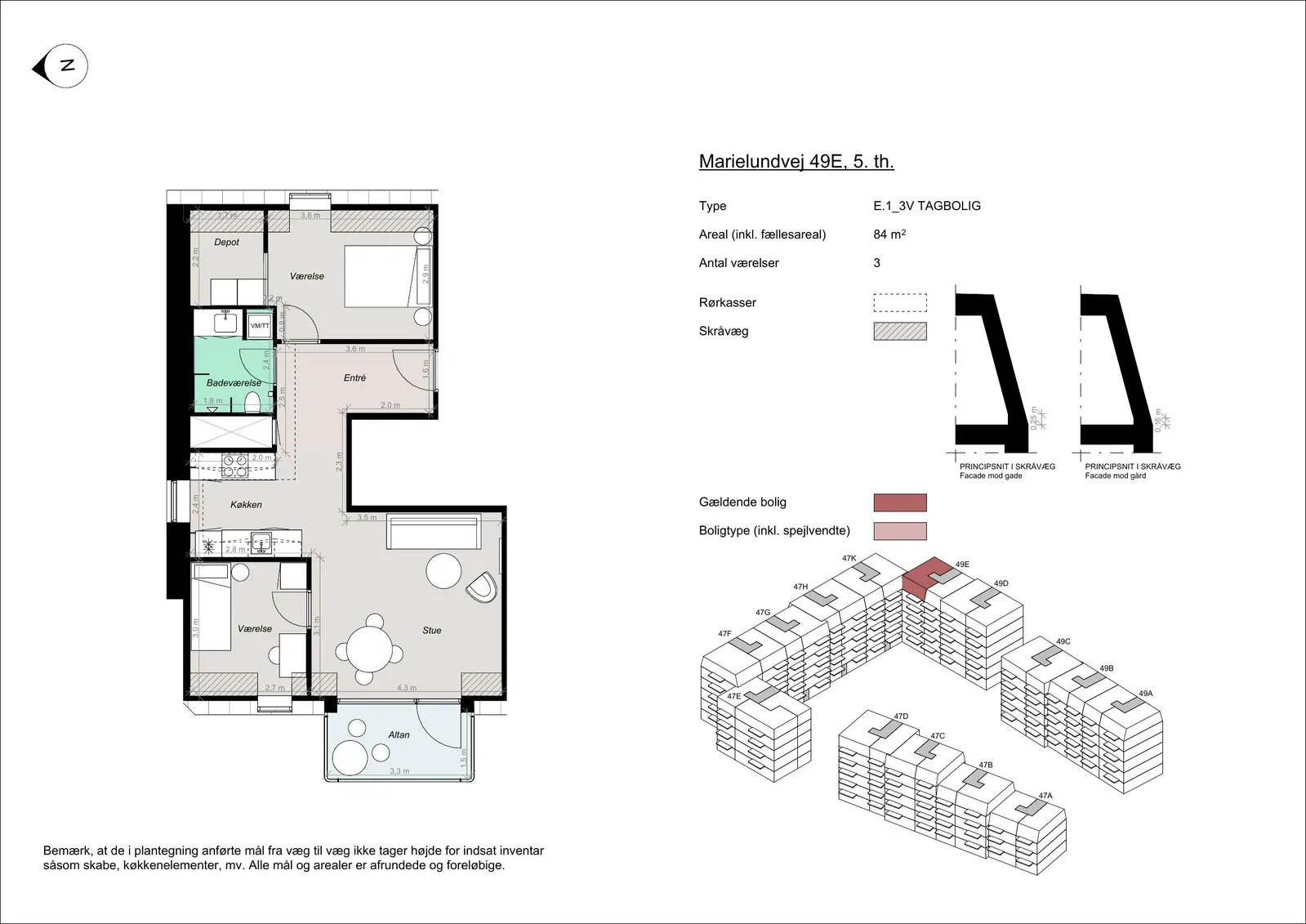Visual presentation of the listing