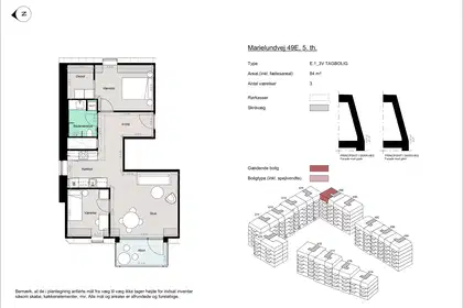 Visual presentation of the listing