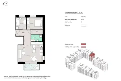 Visual presentation of the listing