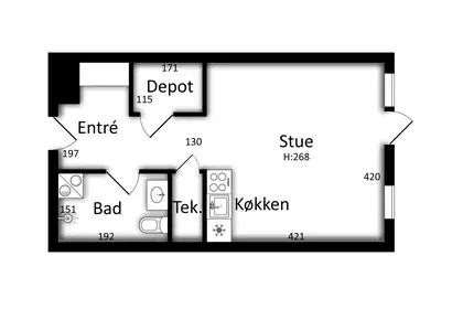 Visual presentation of the listing