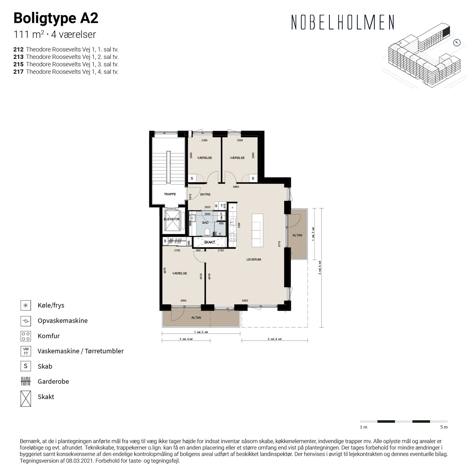 Visual presentation of the listing
