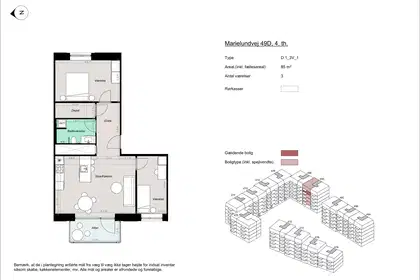 Visual presentation of the listing