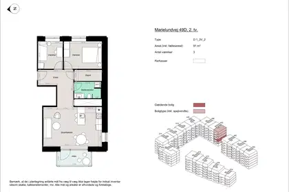 Visual presentation of the listing