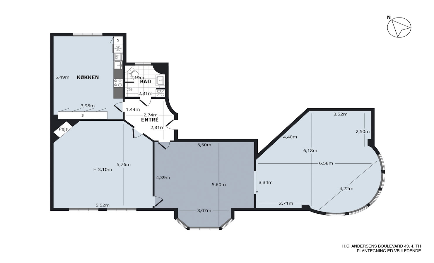 Visual presentation of the listing