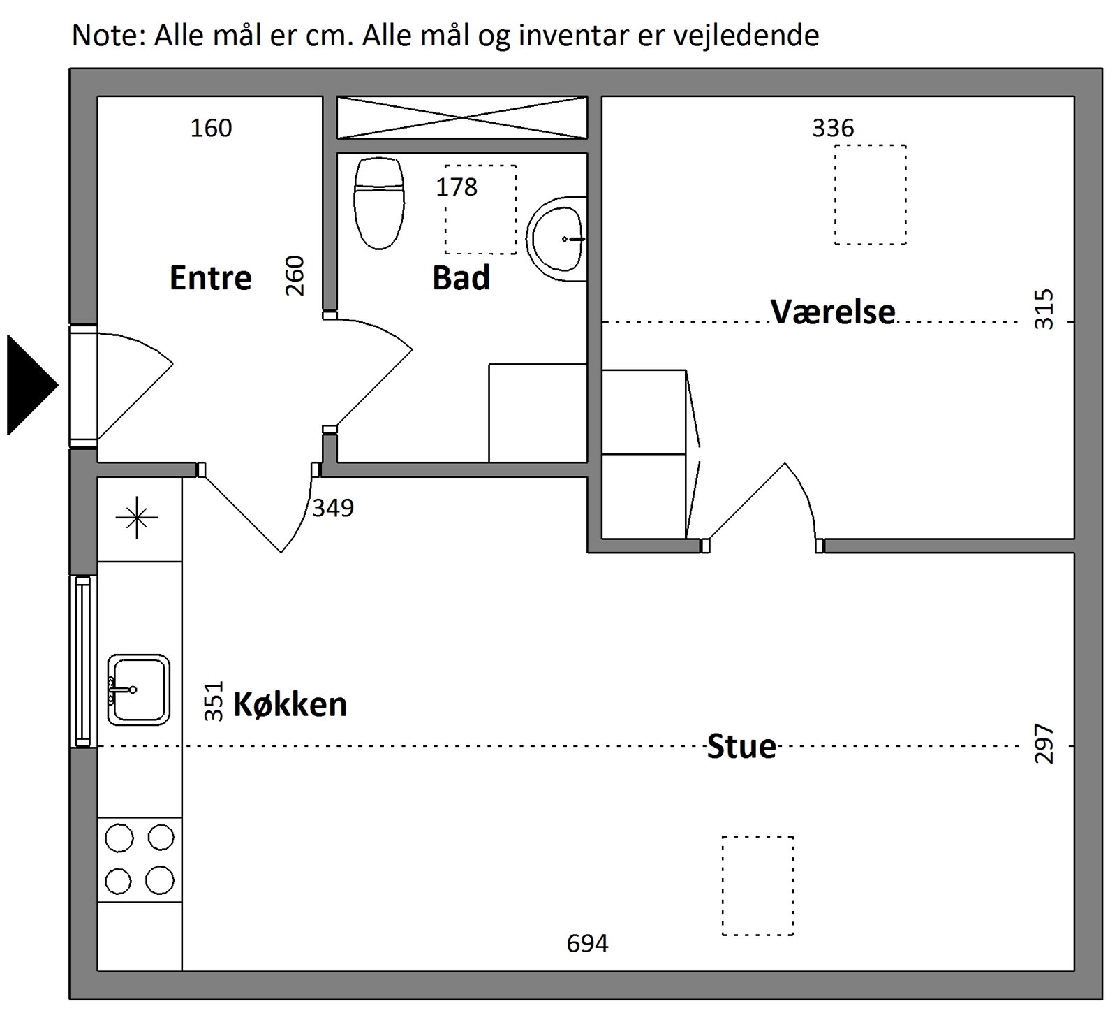 Visual presentation of the listing