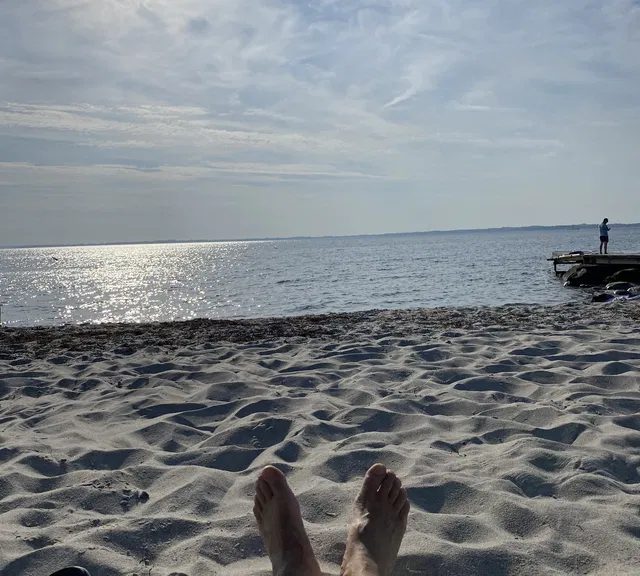 house Lækkert hus med Vandudsigt og egen strandadgang og solnedgang