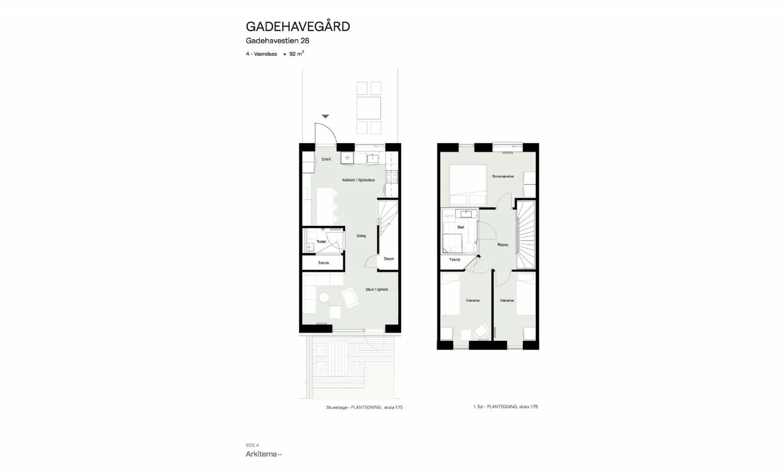 Visual presentation of the listing