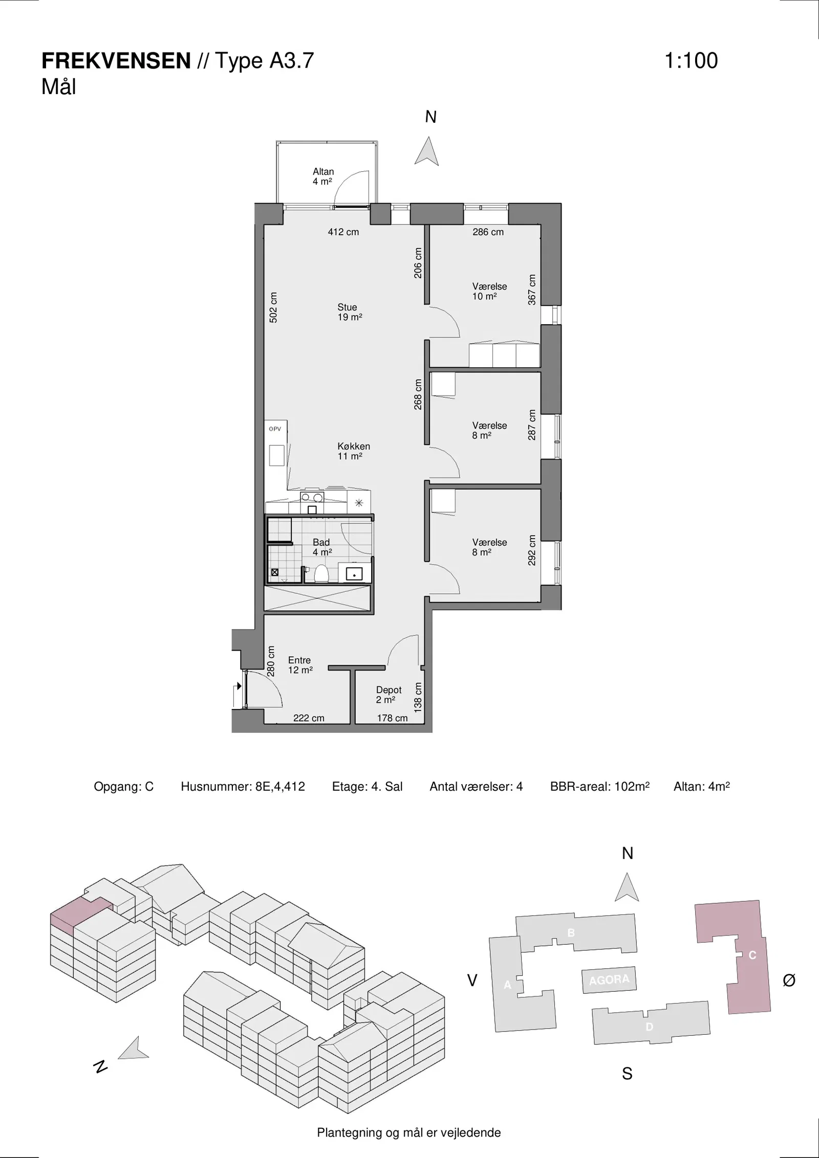 Visual presentation of the listing