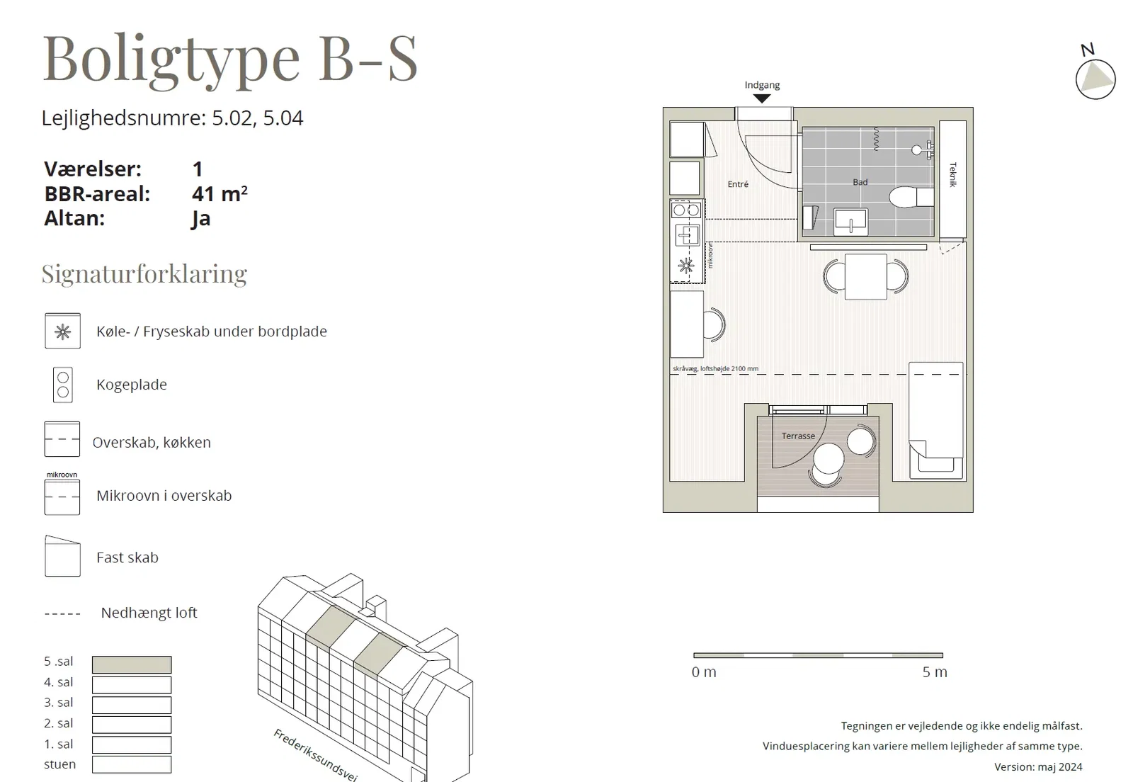 Visual presentation of the listing