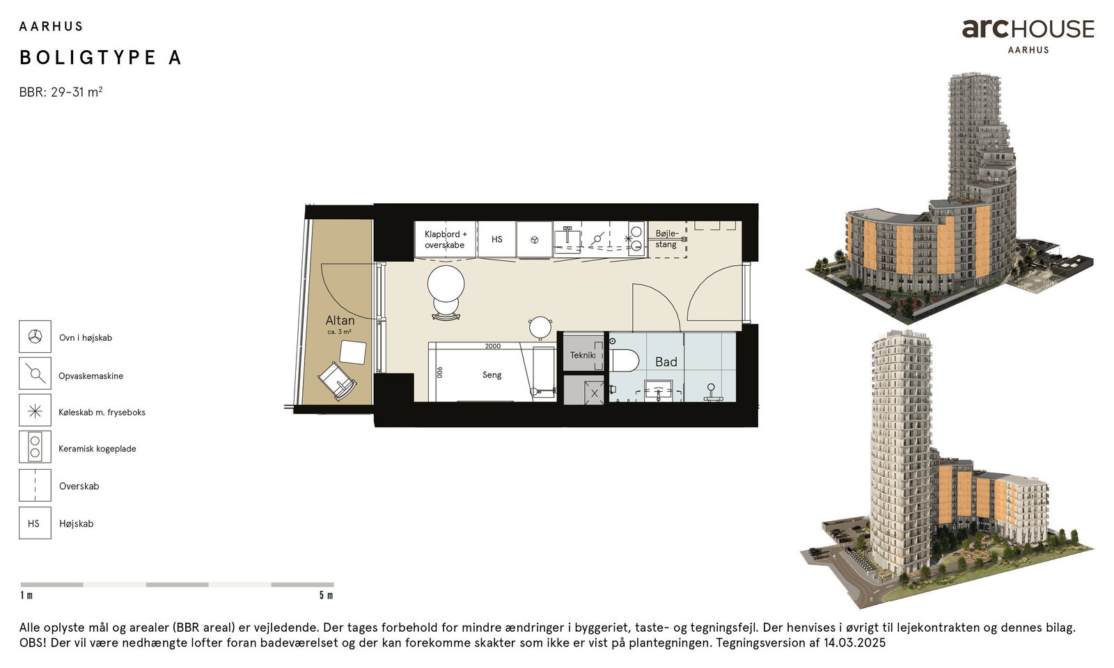 Visual presentation of the listing
