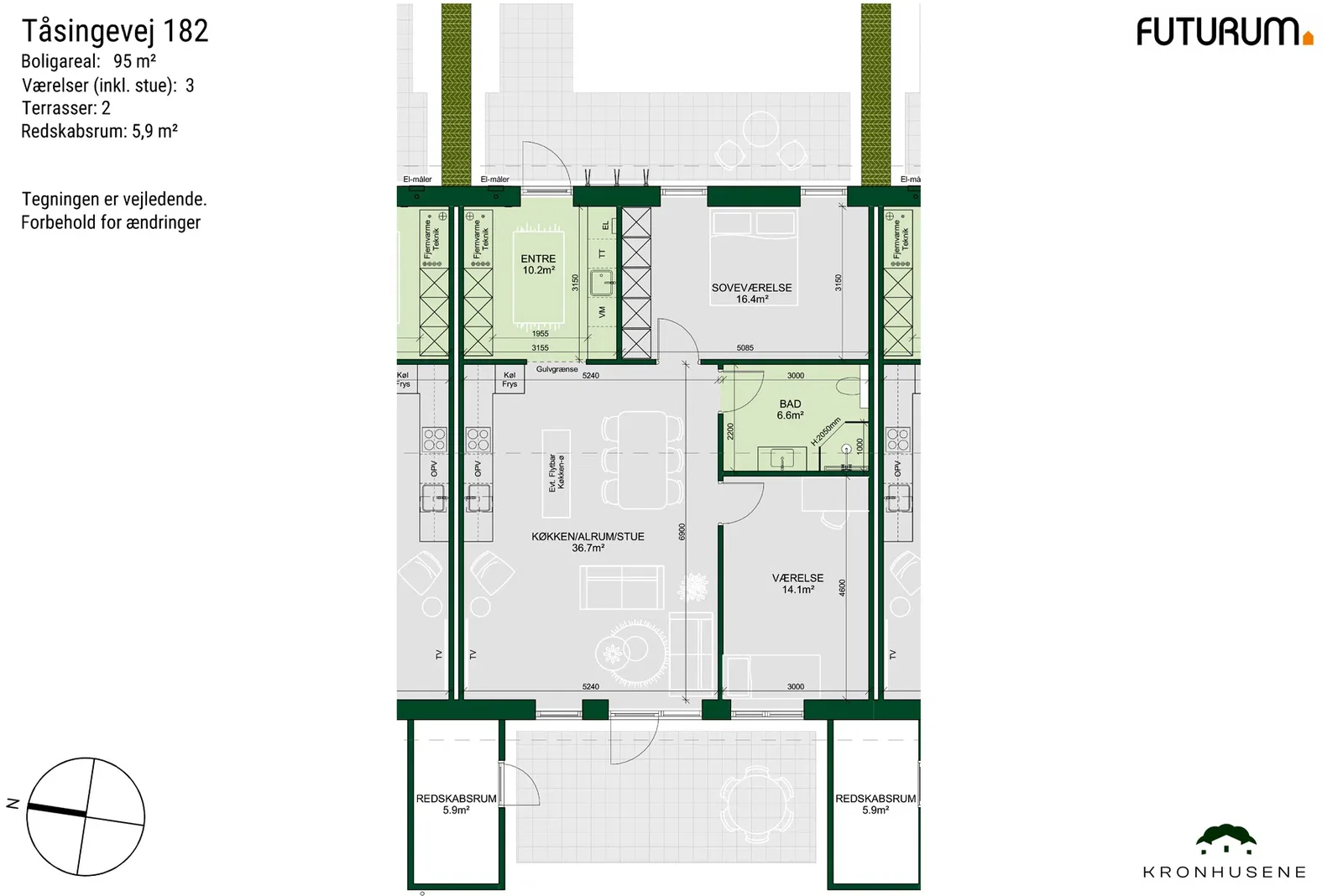 Visual presentation of the listing