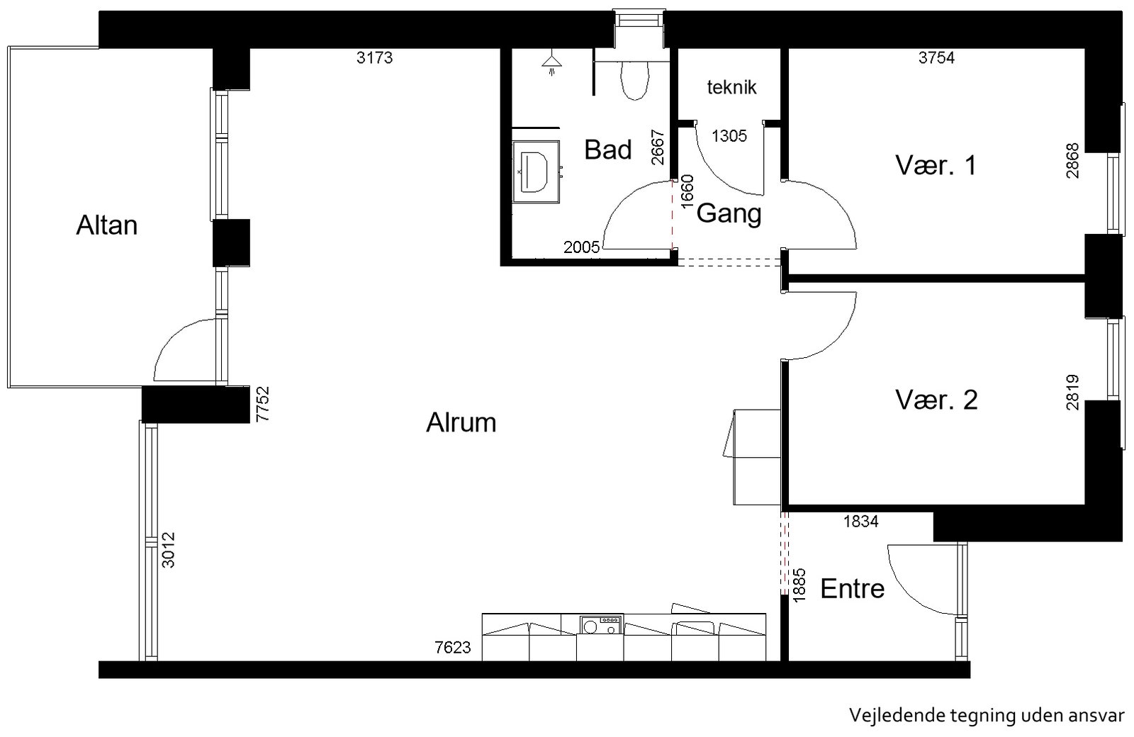 Visual presentation of the listing